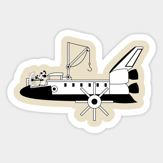 Space Shuttle Willie Sticker by IORS